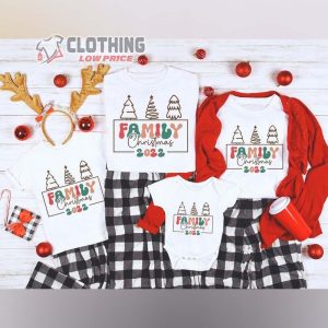 Matching Christmas Santa Shirts, Family Christmas 2022 Shirt, Knit Christmas Stockings, Personalized Family Christmas Ornaments