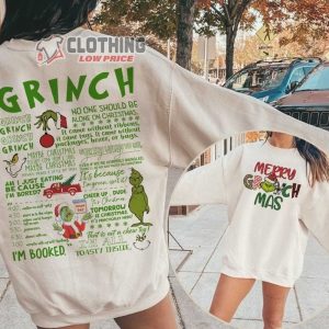 Merry Grinchmas Merch The Grinch Christmas Shirt Merry Grinchmas Shirt Christmas Grinch Hoodie