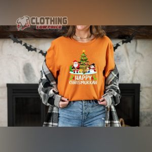 Merry Happy Chrismukkah Sweater Happy Hanukkah Christmas Jewish Menorah T Shirt Santa Claus Sn2