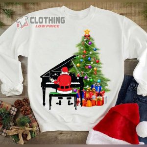 Piano Santa Claus Playing Piano Merch, Christmas Sweatshirt Santa Claus Tracker T-Shirt