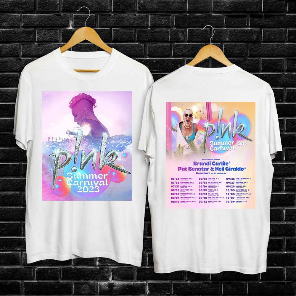 Pink Summer Carnival 2023 Tour Setlist Merch, Pink in Concerts 2023 Tour Shirt, Pink Tour 2023 Presale Code T-Shirt