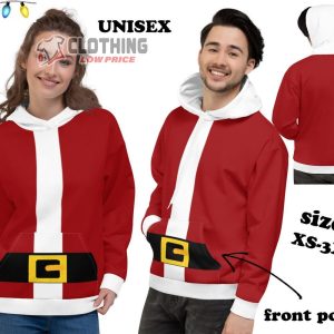 Santa Claus Hoodie Ugly Christmas Unisex Matching Top Women Men
