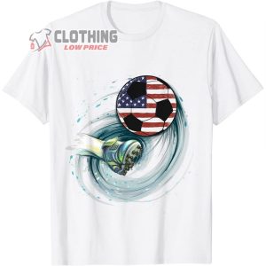 USA Flag American Soccer Team Fifa World Cup 2022 Qatar 2022 Merch, Mascota Qatar 2022 Laeeb T-Shirt