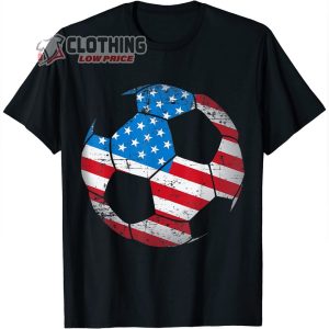 United States Soccer Ball Flag FIFA World Cup 2022 Qatar Merch USA Squad Football Team Ranking T Shirt3