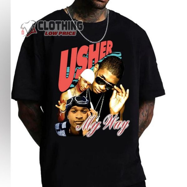 Usher My Way Merch My Way Residency Afterparty – A Taste of Passion Usher Tour 2023 T-Shirt