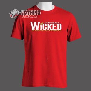 Wicked Tour Show 2023 Merch, Wicked Broadway Show Musical Men’S Red Black Navy T-Shirt