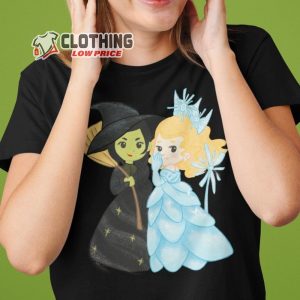 Wizard of Oz Characters Unisex T-Shirt, Youth Short Sleeve Tee Shirt, Wicked Glenda And Elphaba For Good Gift Theater Broadway Show