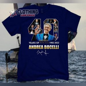 40 Years of Andrea Bocelli 1982 2022 Memories Shirt Andrea Bocelli Tour 2022 Usa Merch Andrea Bocelli Family Christmas Album Sweatshirt2