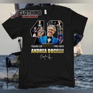 40 Years of Andrea Bocelli 1982 2022 Memories Shirt Andrea Bocelli Tour 2022 Usa Merch Andrea Bocelli Family Christmas Album Sweatshirt3