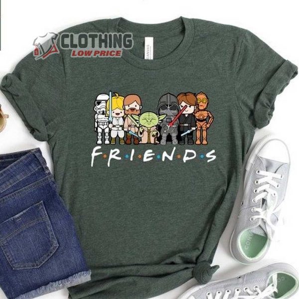 Star Wars Team Characters Friends Merch, Star Wars Cartoon Tee, Star Wars Lightsaber Forge Darth Vader T-Shirt