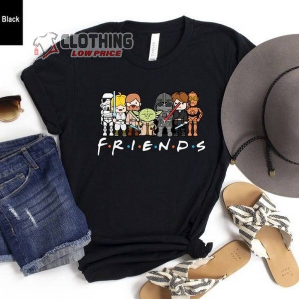 Star Wars Team Characters Friends Merch, Star Wars Cartoon Tee, Star Wars Lightsaber Forge Darth Vader T-Shirt