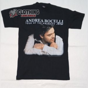 Andrea Bocelli Tour 2022-2023 Usa Dates Merch, Andrea Bocelli European Tour 2023 Setlist T-Shirt