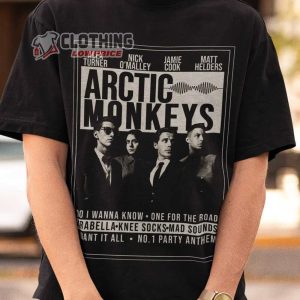 Arctic Monkeys Poster Merch, Arctic Monkeys Europe Tour 2023 Shirt, Arctic Monkeys Rock Band Shirt, Arctic Monkeys The Car Album T-Shirt
