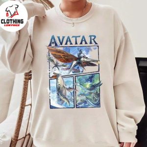 Avatar The Way Of Water Animals Shirt, Avatar The Way Of Water Poster Merch, Avatar 2022 Neteyam and Ilu Sweatshirt, Avatar 2 Movie Pandora Shirt