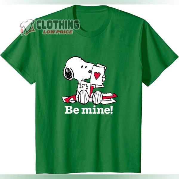Be Mine Snoopy T-Shirt Snoopy Valentine T-Shirt Funny Valentine’S T-Shirt Holiday Valentine’S Day Gifts Shirt