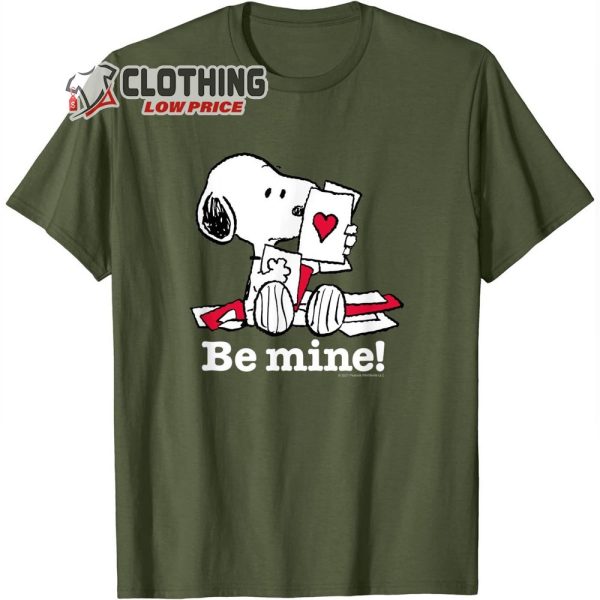 Be Mine Snoopy T-Shirt Snoopy Valentine T-Shirt Funny Valentine’S T-Shirt Holiday Valentine’S Day Gifts Shirt