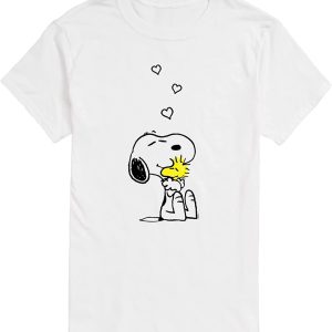 Best of Snoopy and Woodstock Mens Short Sleeve Graphic T Shirt Snoopy Valentine Merch Holiday ValentineS Day Gifts Shirt Funny ValentineS T Shirt 3