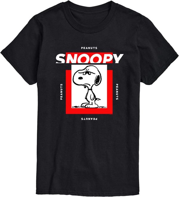 Best of Snoopy and Woodstock – Men’s Short Sleeve Graphic T-Shirt Snoopy Valentine Merch Holiday Valentine’S Day Gifts Shirt Funny Valentine’S T-Shirt