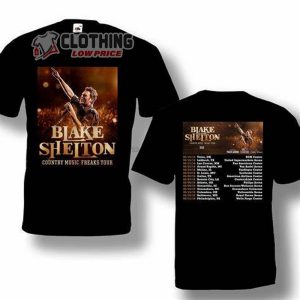 Blake Shelton Country Music Freaks Tour Merch Blake New Songs T-Shirt Shelton Music Short Sleeve Tee