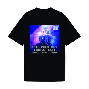 Blue Man Group Bluevolution World Tour 2023 Merch Blue Man Group Experience A Whole New Beat T Shirt