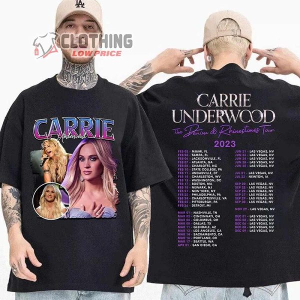 Carrie Underwood Denim And Rhinestones Tour 2022 Merch, Carrie