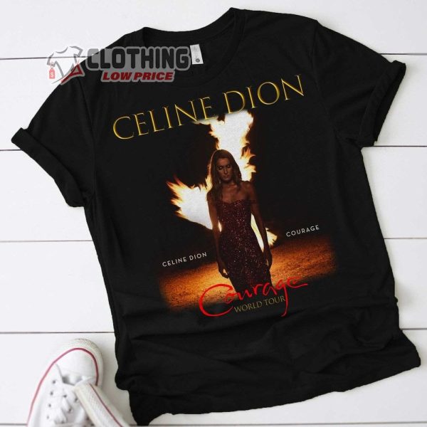 Celine Dion Courage Tour Merch Celine Dion Songs Shirt Celine Dion Courage World Tour T-Shirt