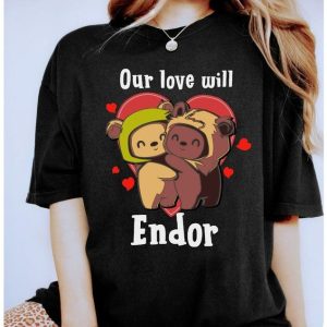 Cute Star Wars Ewoks Love Will Endor Valentine T Shirt Disney Happy Valentines Day Couples Matching 2023 Merch Tee3