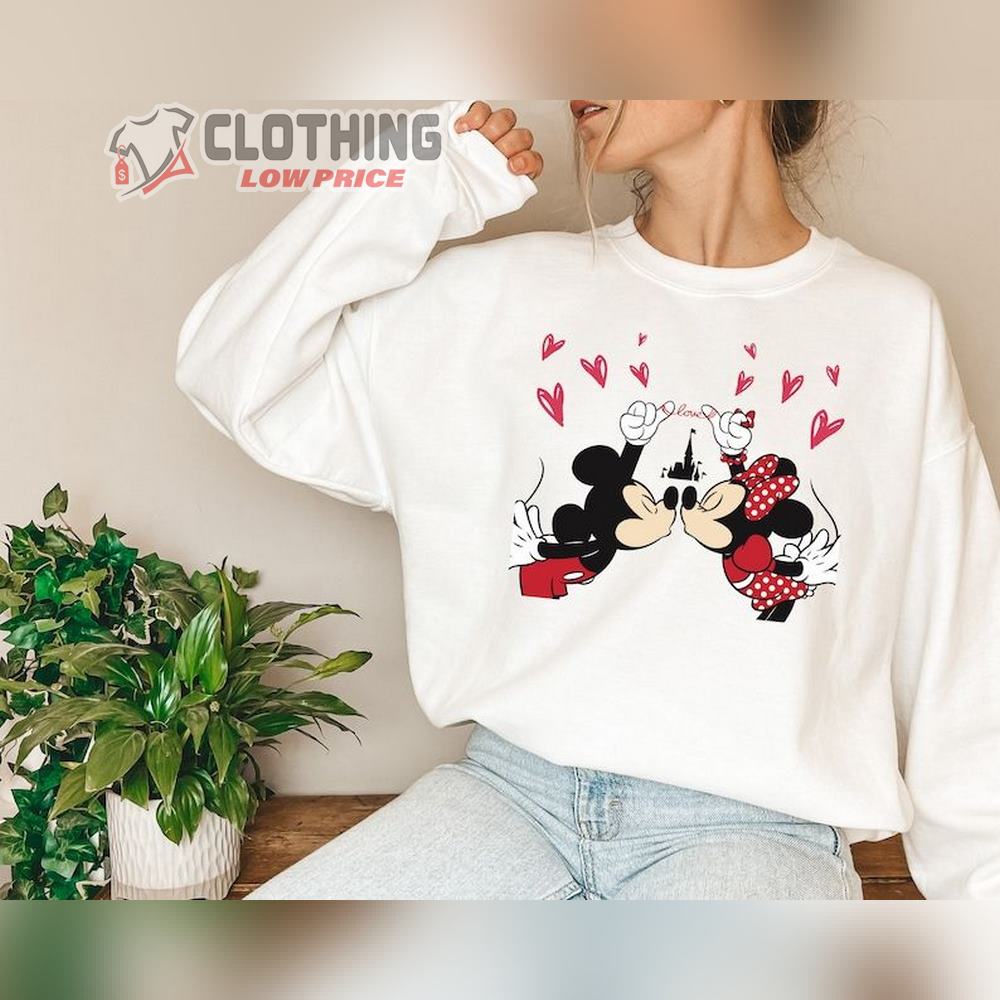 Disney Valentine Day Shirt Mickey And Minne Cute Valentine Day Sweatshirt Disney Love Shirt Disney T Shirt Disneyland Unisex Tee Clothinglowprice