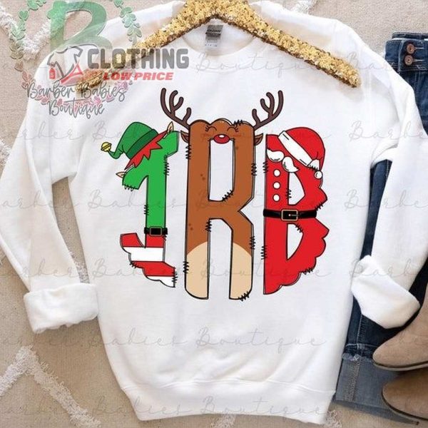 Elf Santa Reindeer Scalloped Monogram Christmas Gift Shirt Elf Christmas Nutcracker Ballet Show 2022 Sweatshirt