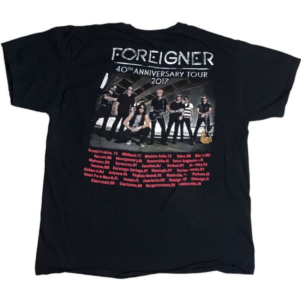 Foreigner Farewell Tour T Shirt, Foreigner Unisex Tee Neon Guitar