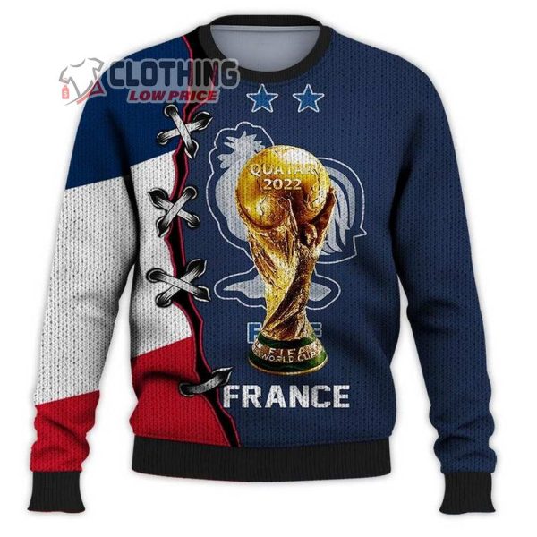 France Flag National Soccer Team Kylian Mbapp� 10 Sweatshirt, World Cup 2022 Qatar Champions Leader Hugo Lloris Hoodie, Football Fans World Cup 3D T-Shirt