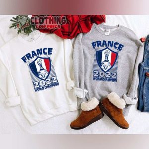 France Football Hoodie World Cup Champion Football 2022 Shirt For Fans Mbappe Girlfriend Pic Vintage France Team World Cup Sweatshirt1