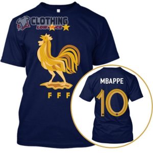 France The Gallic Rooster Mbappe 10 Merch France Mbappe 10 World Cup 2022 Champions T-Shirt Giroud 09 World Cup Football Team Shirt