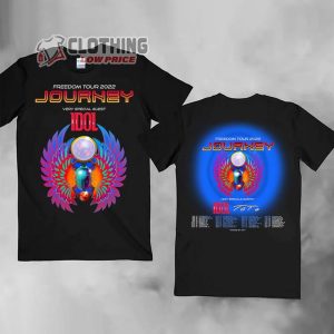 Freedom Tour 2022 Journey Very Special Guest Idol Toto Merch Journey With Toto 2023 Shirt 2023 Dates With Journey Shirt Journey Tour 2023 T-Shirt