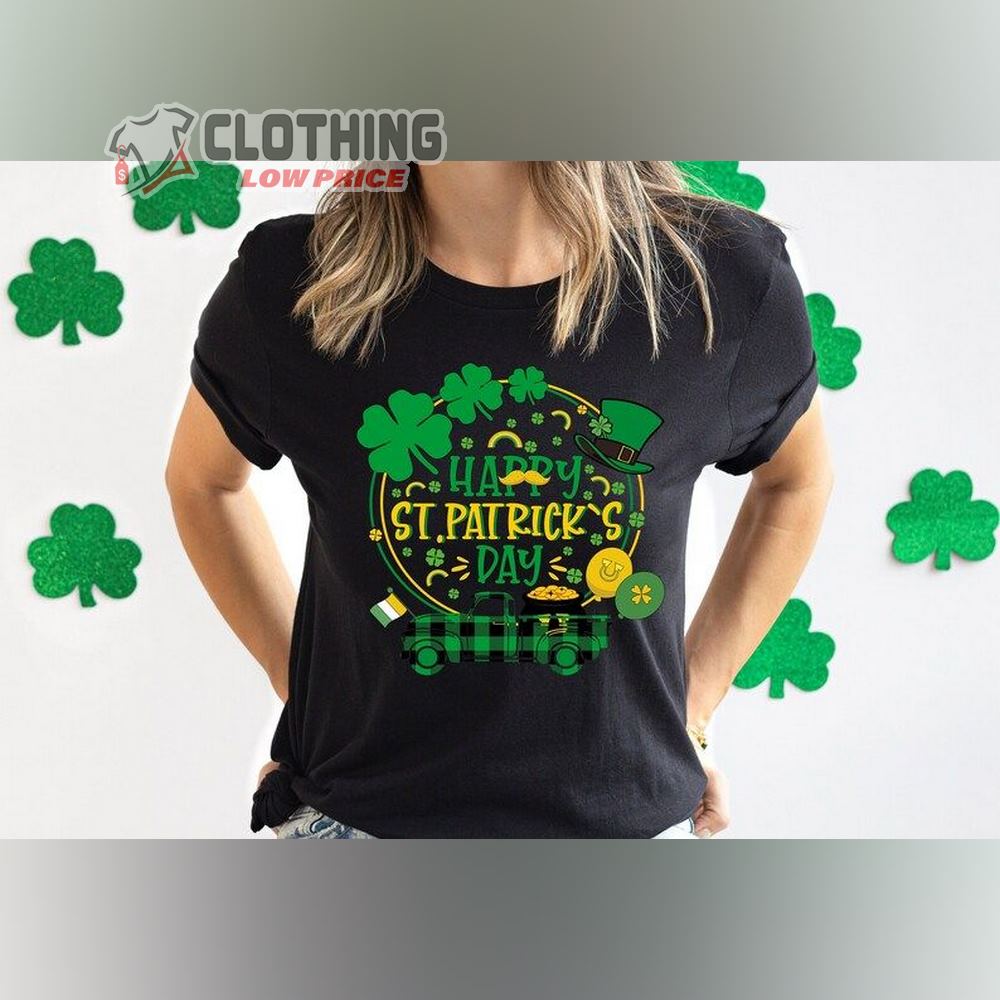 Funny 's Day Shirt, St Patricks Day Gifts T- Shirt, Happy St  Patrick's Day Rainbow Leopard Print Shamrock Irish T- Shirt -  ClothingLowPrice