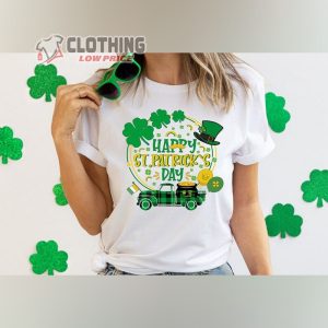 Funny Stpatricks Day Shirt St Patricks Day Gifts T Shirt Happy St Patricks Day Rainbow Leopard Print Shamrock Irish T Shirt 2