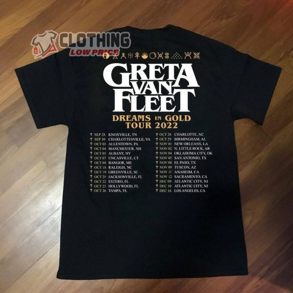 Greta Van Fleet Dreams In Gold Tour 2022 Shirt, Greta Van Fleet Tour 2023 Shirt, Greta Van Fleet Can You Feel My Love Shirt