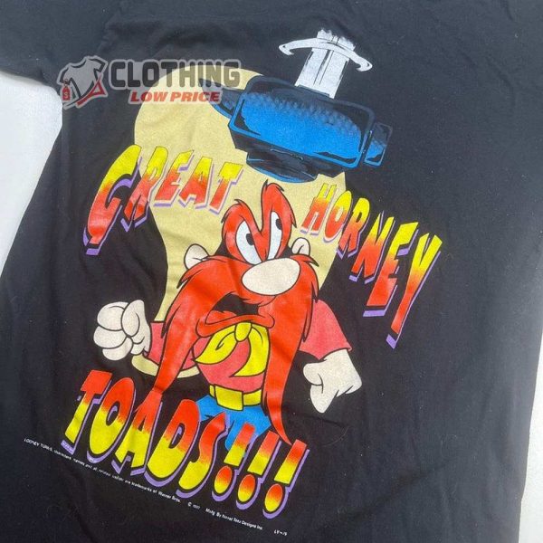 Horney Toads Yosemite Sam Cartoon T-shirt, Yosemite Sam Space Jam Jersey T-shirt