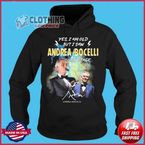 I Saw Andrea Bocelli On Stage Signatures Shirt, Andrea Bocelli Tour 2022-2023 USA Merch, Andrea Bocelli Hometown Concert 2023 Hoodie