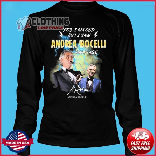 I Saw Andrea Bocelli On Stage Signatures Shirt, Andrea Bocelli Tour 2022-2023 USA Merch, Andrea Bocelli Hometown Concert 2023 Hoodie