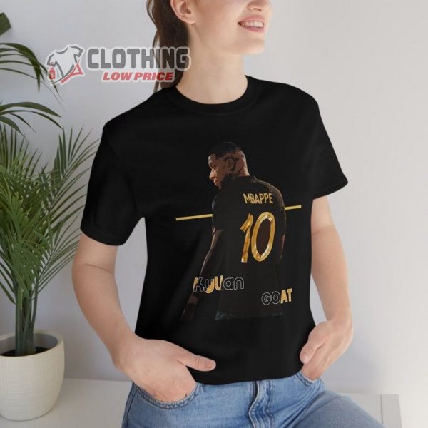 Kylian Mbappe 10 Net Worth T-Shirt Kylian Mbappe French Football Team Champions Soccer Short Sleeve Tee