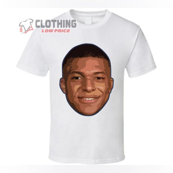 Kylian Mbappe Big Head White T Shirt, Marion Cotillard Kylian Mbapp� Merch