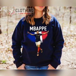 Kylian Mbappe French Football Team Qatar World Cup 2022 Sweatshirt Kylian Mbappe Soccer PSG Qatar World Cup 2022 T Shirt2