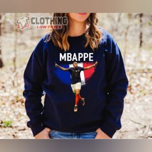 Kylian Mbappe Shirt, Kylian Mbappe French Football Team Shirt, Qatar World Cup 2022 Soccer Psg Fan Gift, France Mbappe 10 Fan Shirt