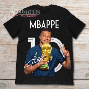 Kylian Mbappe Signed Cup T Shirt Mbappe Girlfriend Pic Merch, Mbappe World Cup Goals Tee