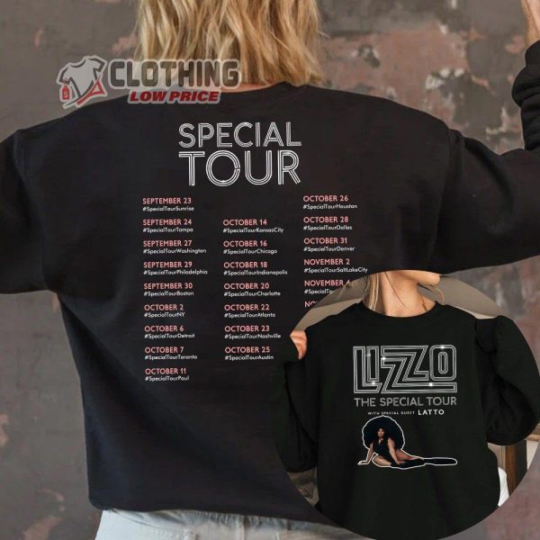 Lizzo Special Tour 2023 Concert Merch Lizzo The Special Tour With Special Guest Latto Shirt Lizzo Ticket Concert Hoodie