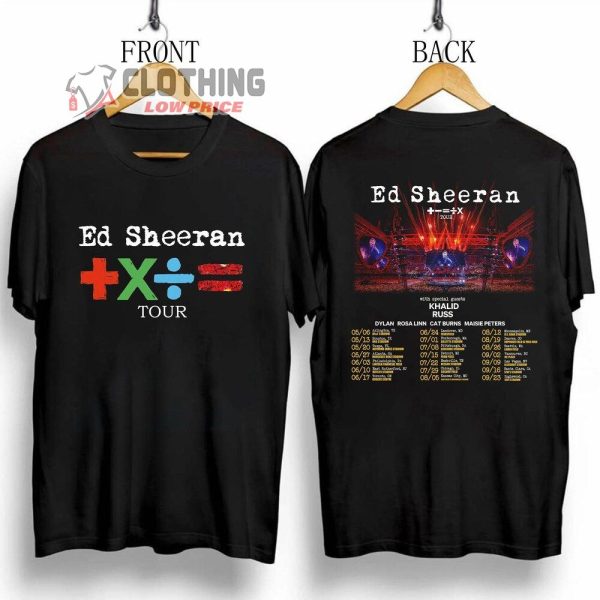 Mathematics Tour 2023 Ed Sheeran Merch Ed Sheeran Tour 2023 Shirt Mathematics World Tour 2023 Setlist T-Shirt