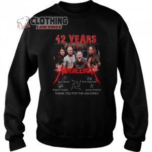 Metallica 42 years 1981 2023 Thank You For The Memories Merch Metallica Tour 2023 Shirt Metallica Download 2023 T Shirt