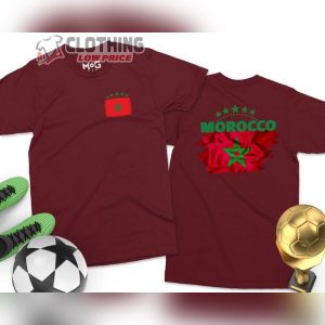 Morocco Football World Cup Champions T Shirt Morocco Football Team T Shirt World Cup Morrocco Flag World Football Cup Tee3