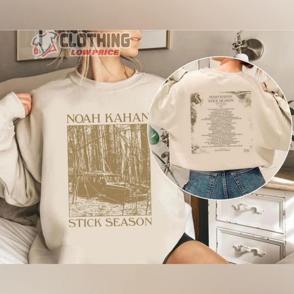 Noah Kahan Stick Season Tour Date 2023 Merch Noah Kahan Stick Season UK Tour Shirt Noah Kahan Tour Setlist T-Shirt